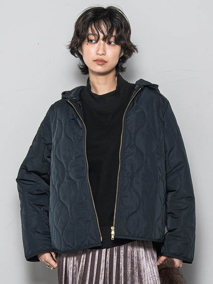 【WEB限定】4WAYキルティング×ボアブルゾン≪手洗い可能≫