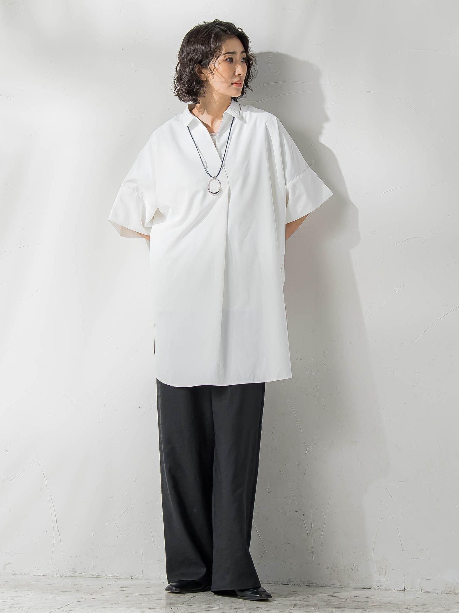 【WEB限定】チュニックシャツ≪手洗い可能≫