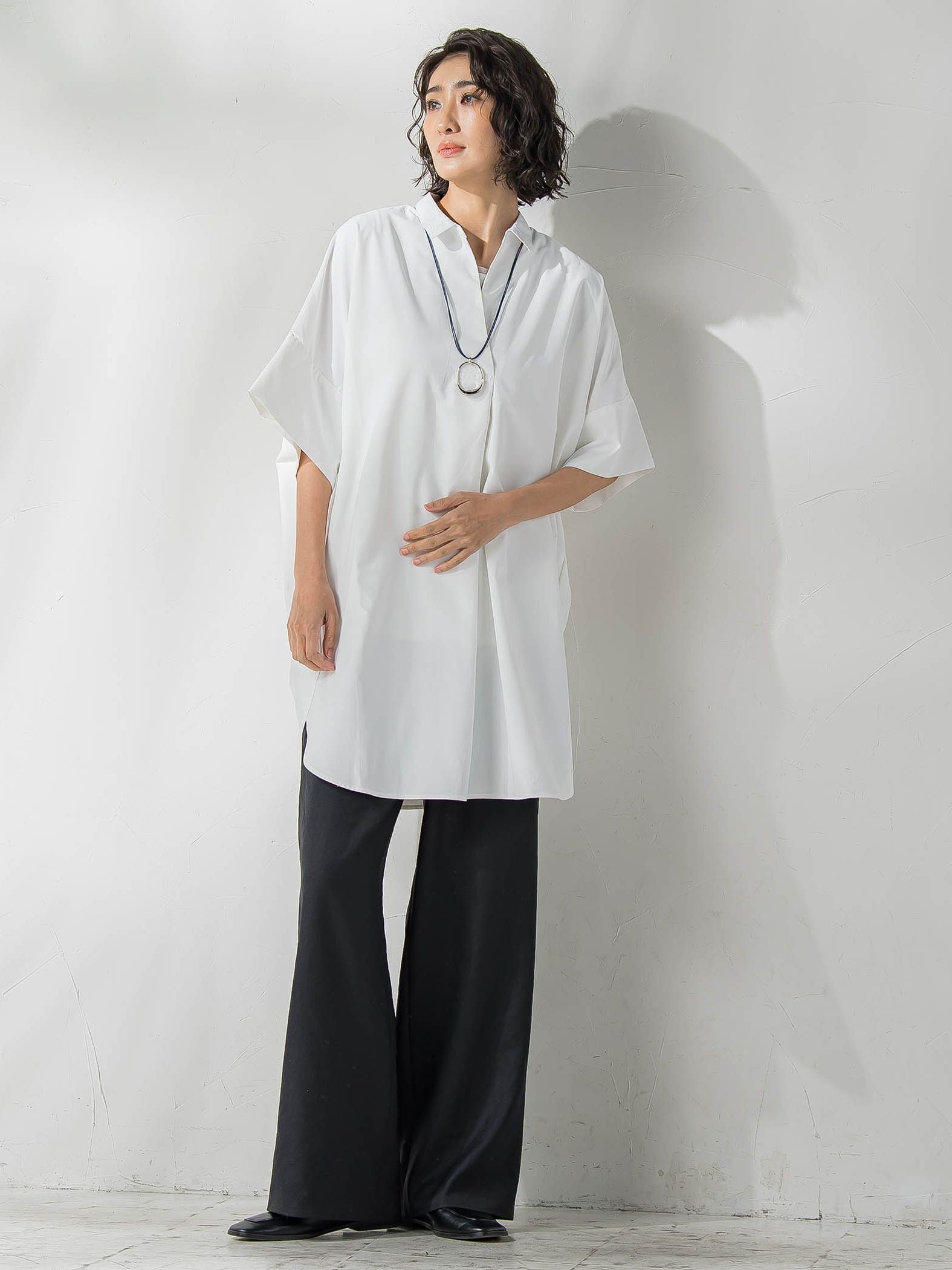【WEB限定】チュニックシャツ≪手洗い可能≫
