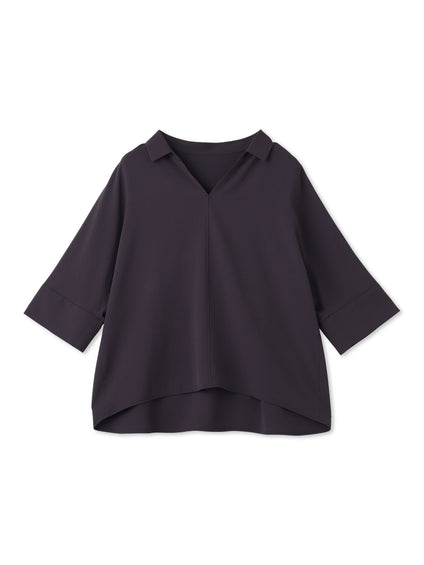 【一部店舗限定販売】キレイ×リラックス スキッパーブラウス≪洗濯機で洗える≫