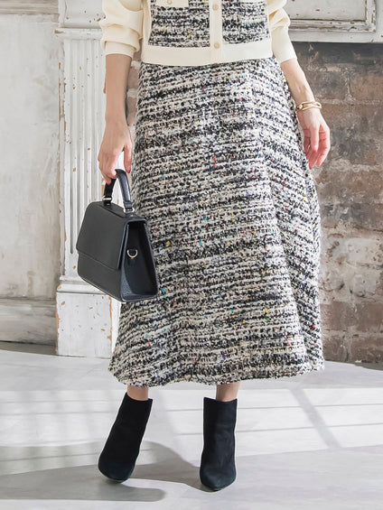CLARENSONミックスツイードスカート