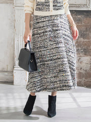 CLARENSONミックスツイードスカート
