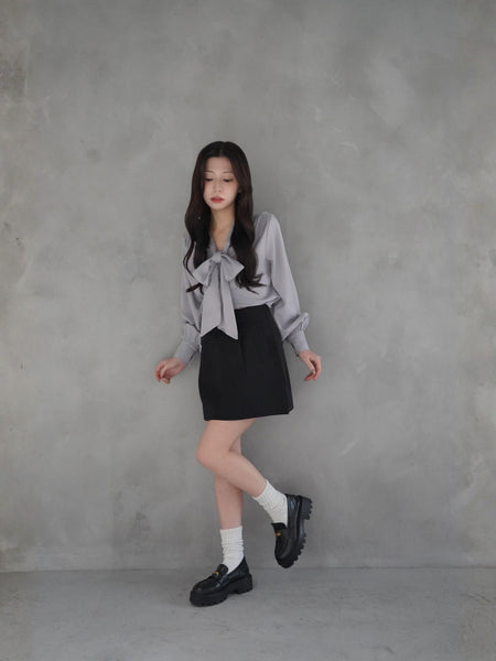 Bowtie Satin Blouse
