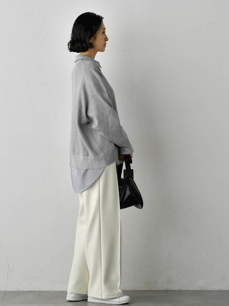 【WEB限定】”3コーデが叶う2点セット”ニット×シャツ≪手洗い可能≫