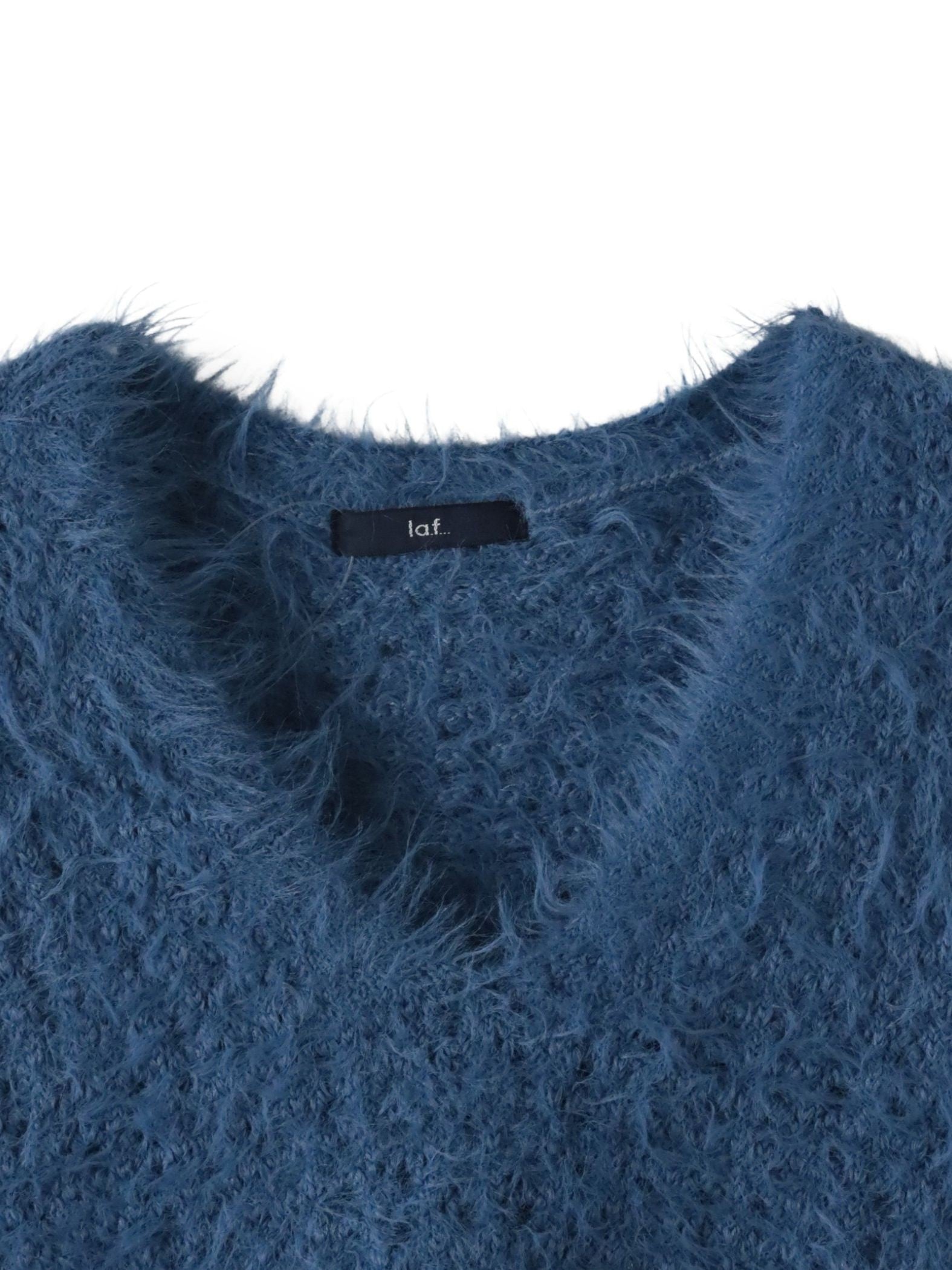 透かしフェザーニットジレ