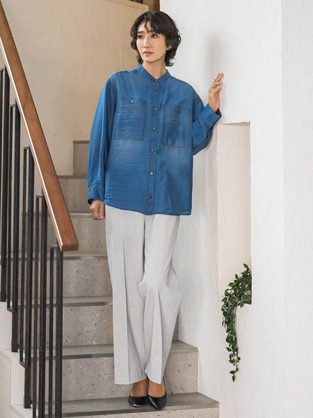 【大きいサイズ】シアーデニムシャツ