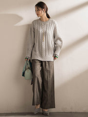 ツイルツイードワイドパンツ