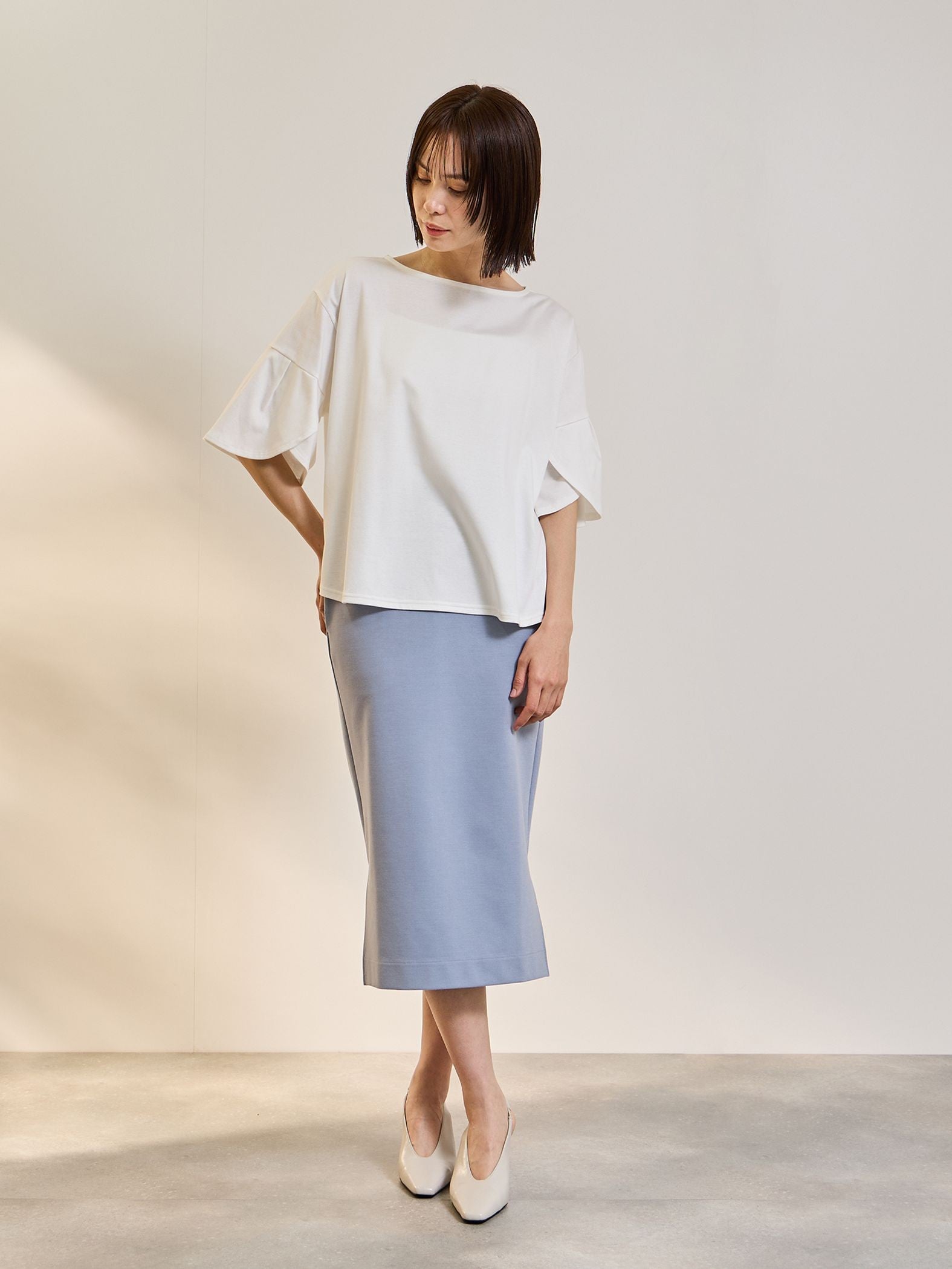 《予約》【連休。涼。軽やかに。】デザイン袖Tシャツ《接触冷感》