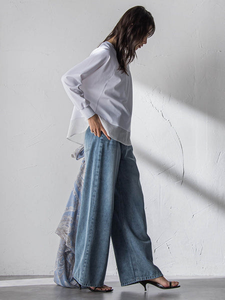 ポンチローマラウンドヘムドッキングプルオーバー