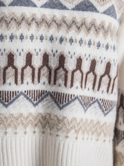 ノルディック柄ニット≪洗える≫