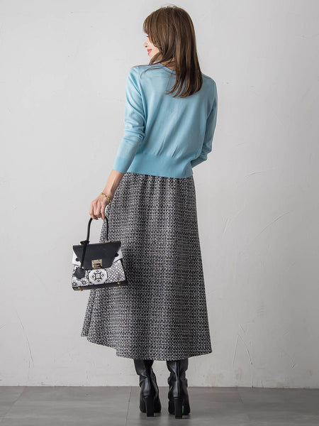 前後2wayパールボタンカーディガン