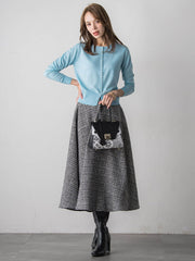 前後2wayパールボタンカーディガン