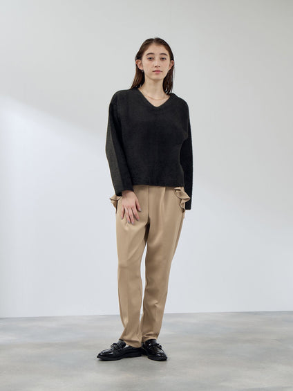 フェレットタッチWフェイスボクシーニット≪手洗い可能≫