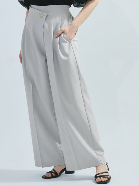 ストレッチツイルデザインタックパンツ≪手洗い可能≫