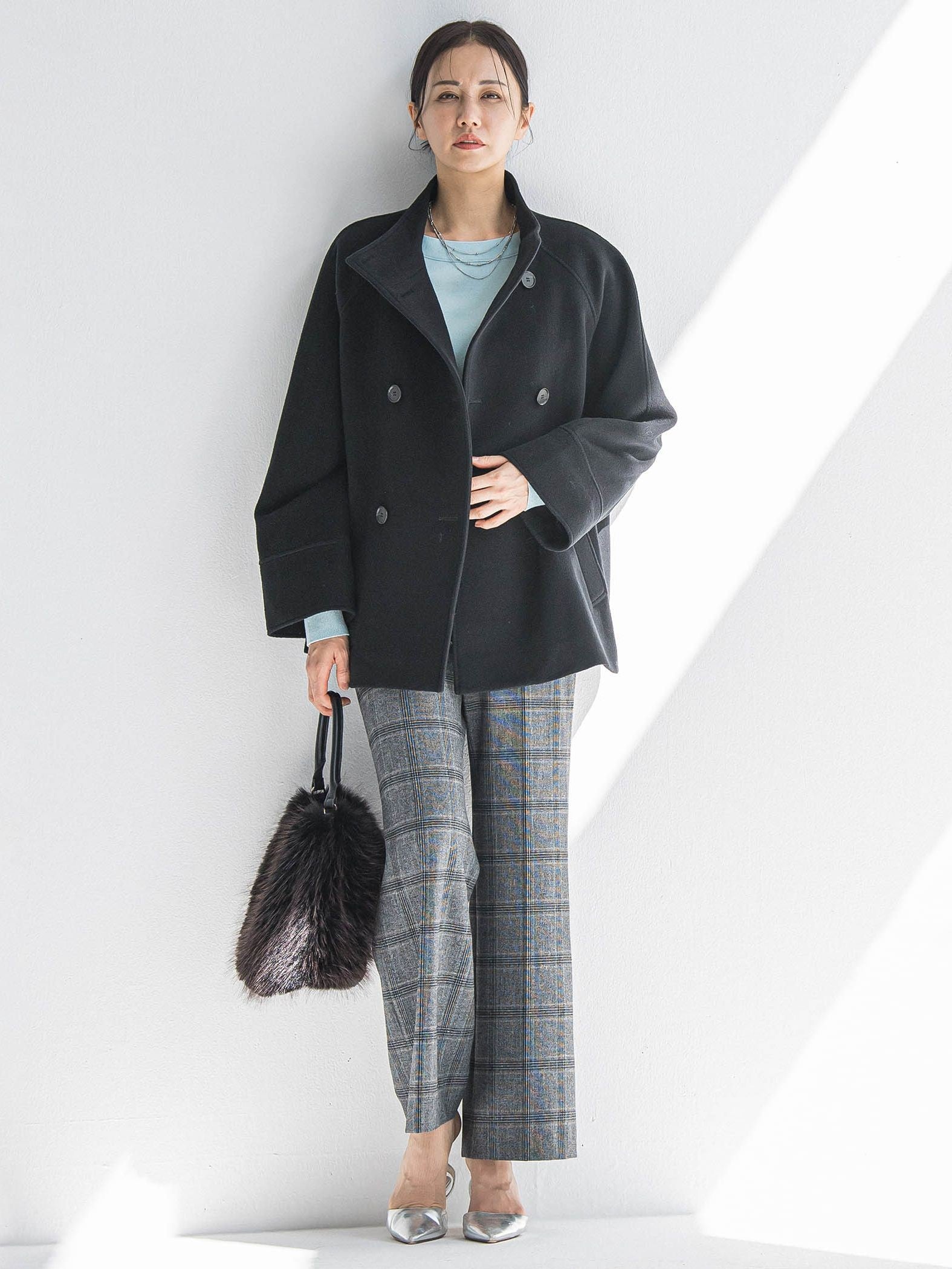 プレミアムウールカシミヤショートコート