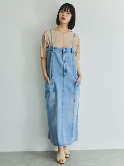 メロー配色プリーツカットトップス≪手洗い可能≫