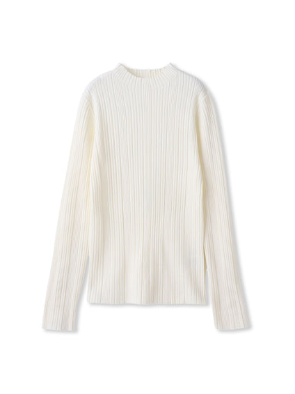 袖ボタンランダムリブニット≪手洗い可能≫