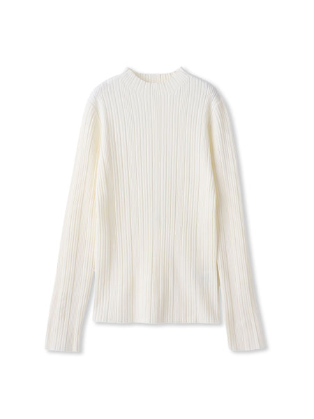 袖ボタンランダムリブニット≪手洗い可能≫