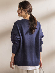 【WEB限定】ケーブル柄編みニット≪洗える≫