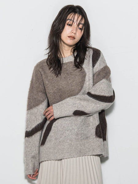 【WEB限定】マーブルニット≪手洗い可能≫