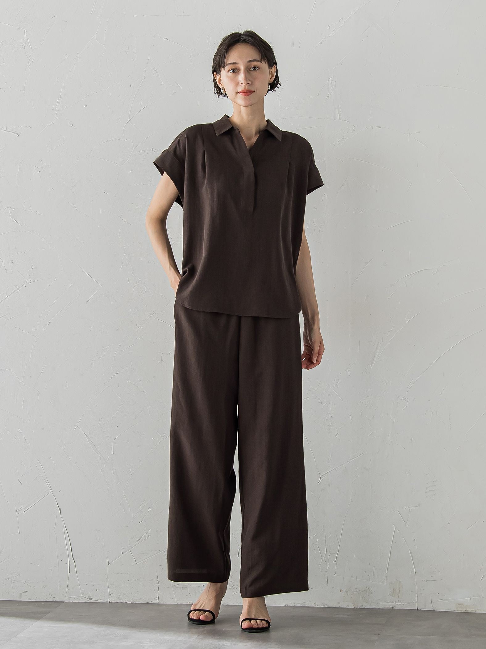 【WEB限定】ブラウス×パンツ 2点セット