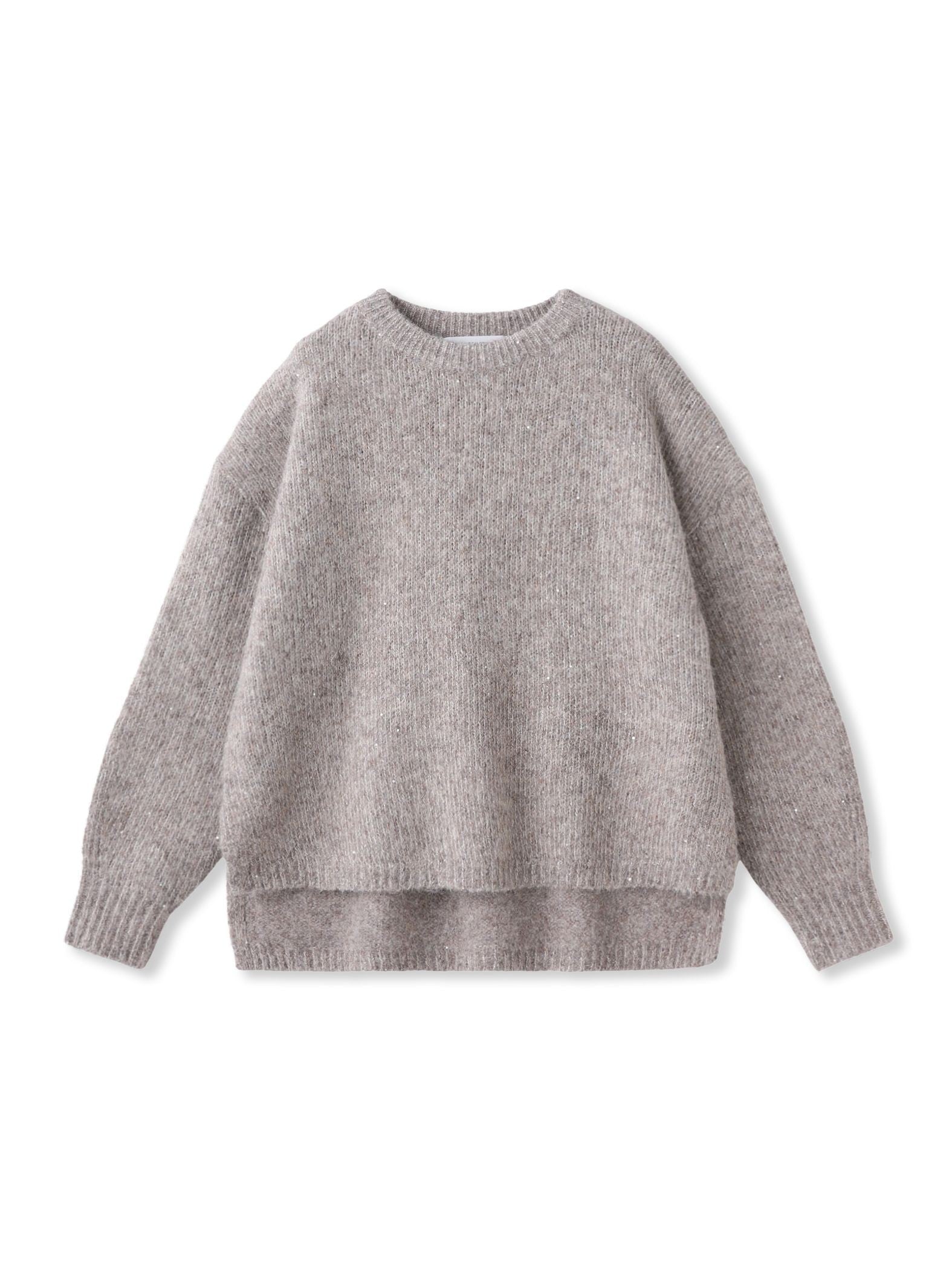 ラメスパンコールクルーネックニット≪手洗い可能≫