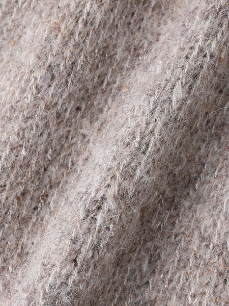 ラメスパンコールクルーネックニット≪手洗い可能≫