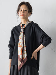 【受注会限定】刺繍あり/裏起毛ボトルネックカットソー≪洗濯機で洗える≫