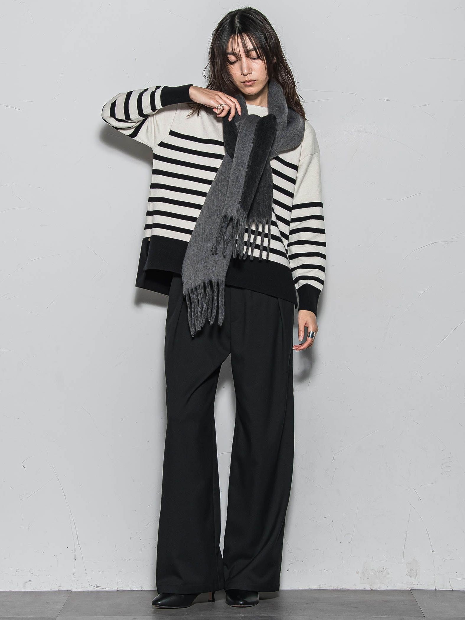 【一瞬で楽とキレイを叶える】裏起毛イージーワイドパンツ≪手洗い可能≫