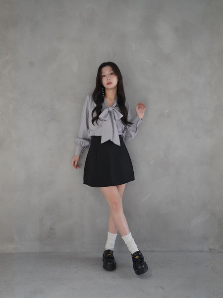 Bowtie Satin Blouse