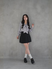 Bowtie Satin Blouse