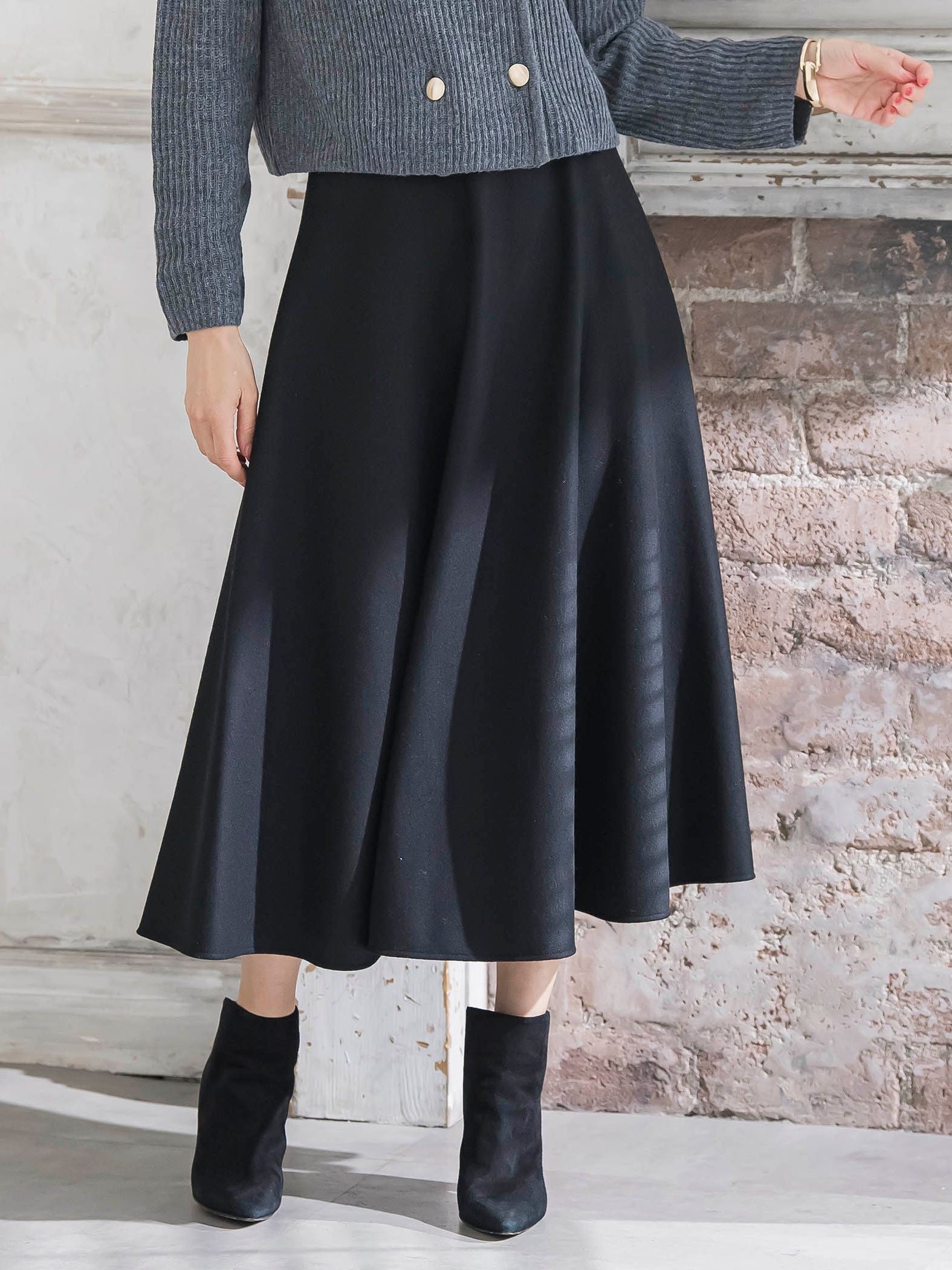 メルトンサーキュラースカート