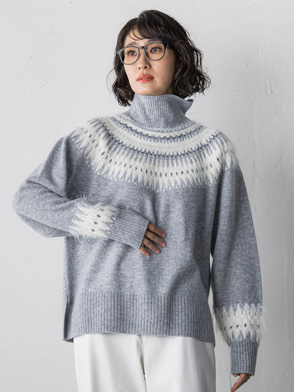 フェアアイル柄ニット