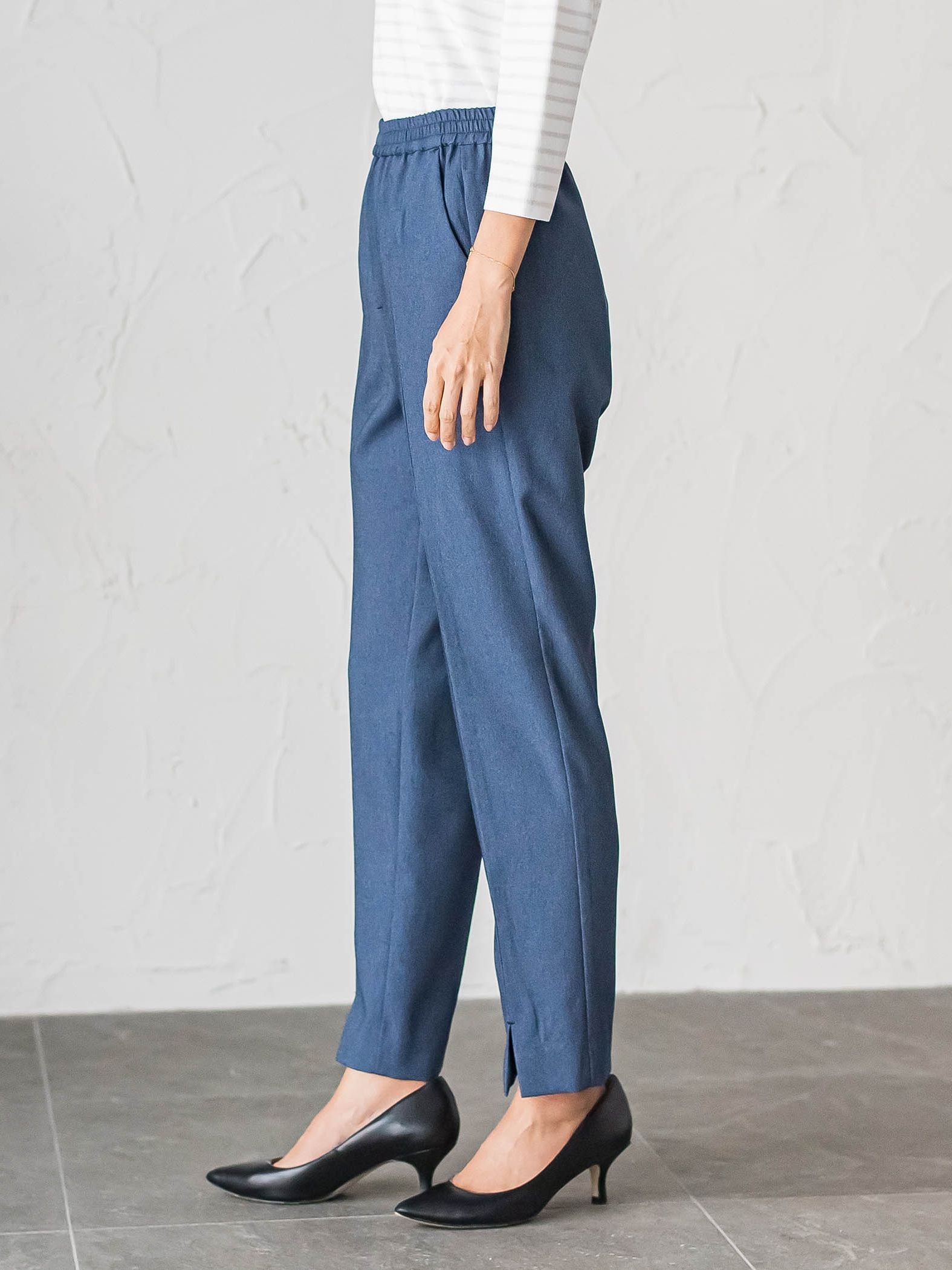 【WEB限定/大きいサイズ】マルーデデニムテーパードパンツ