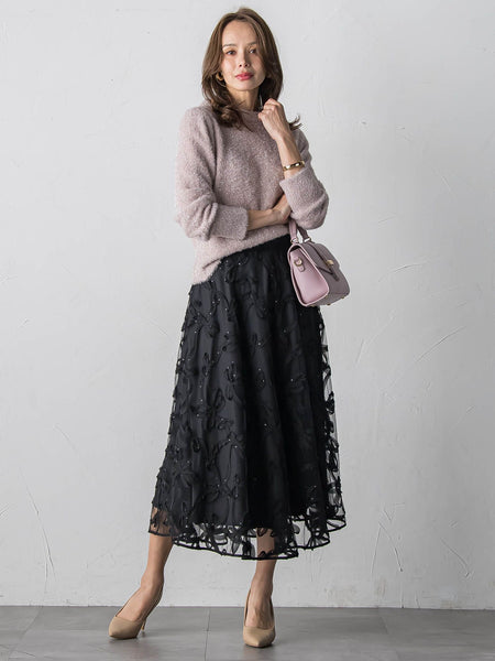 ラメシャギーニット