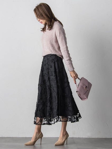 ラメシャギーニット