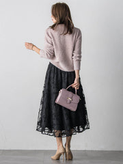 ラメシャギーニット