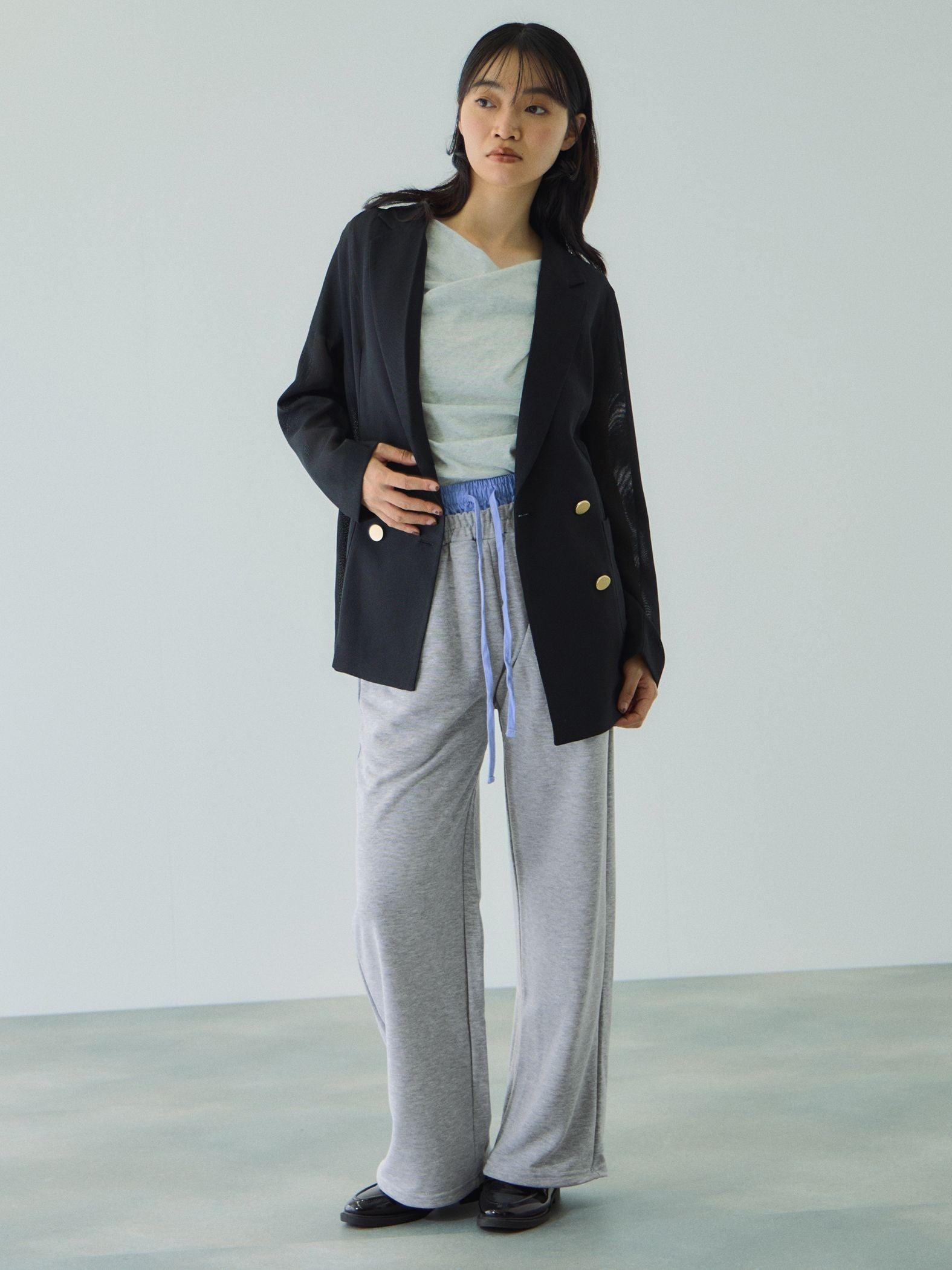 配色ドッキングスウェットパンツ≪セットアップ対応/手洗い可能≫