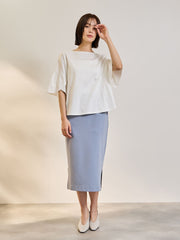 《予約》【連休。涼。軽やかに。】デザイン袖Tシャツ《接触冷感》