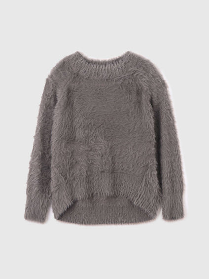 カーブヘムシャギーニットプルオーバー≪手洗い可能≫