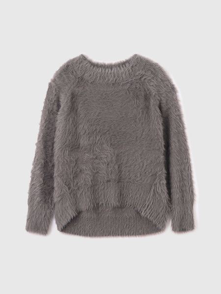 カーブヘムシャギーニットプルオーバー≪手洗い可能≫