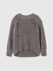 カーブヘムシャギーニットプルオーバー≪手洗い可能≫