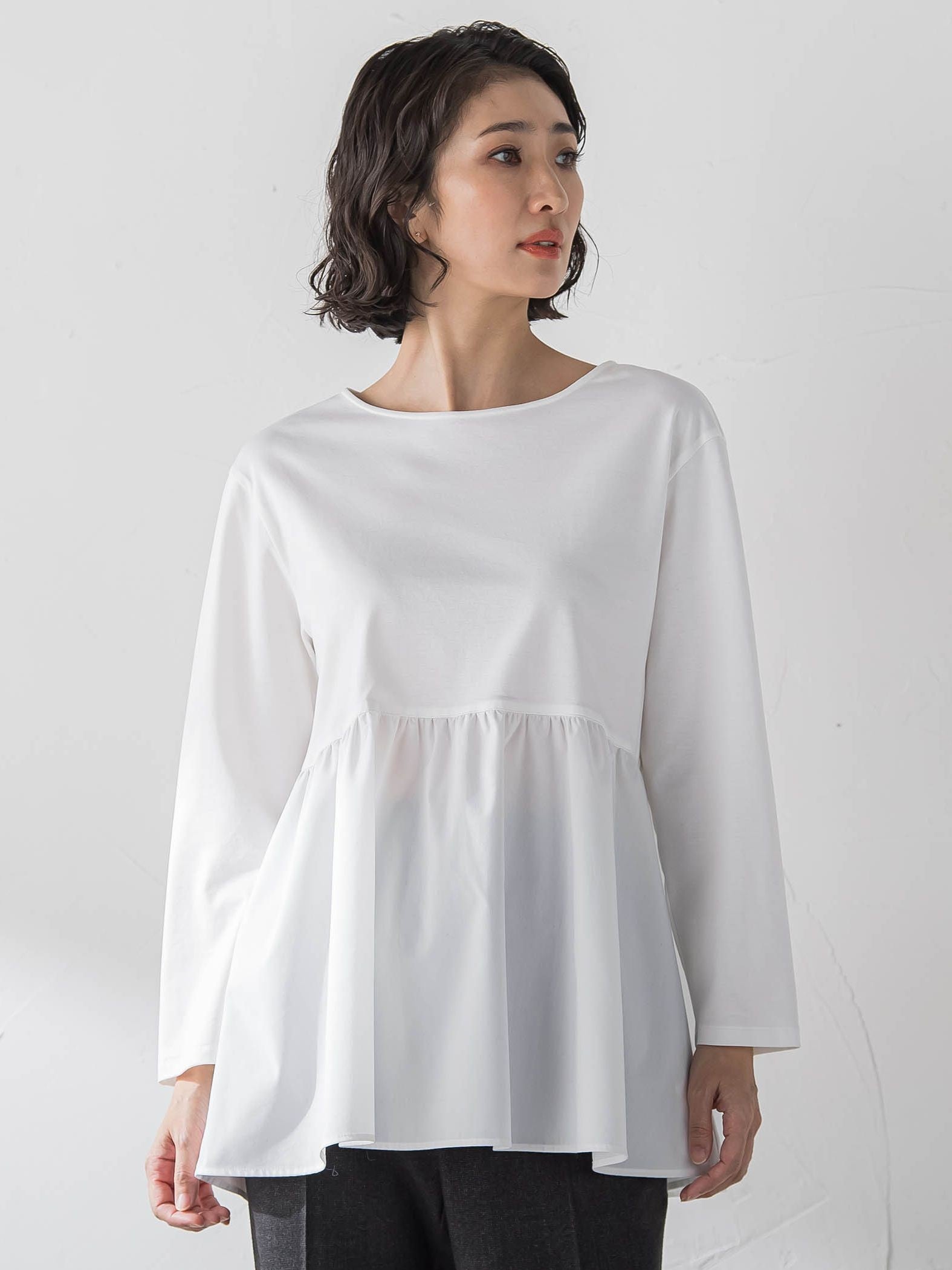 ペプラムカットソー