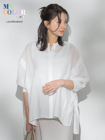 シアーブロードブラウス