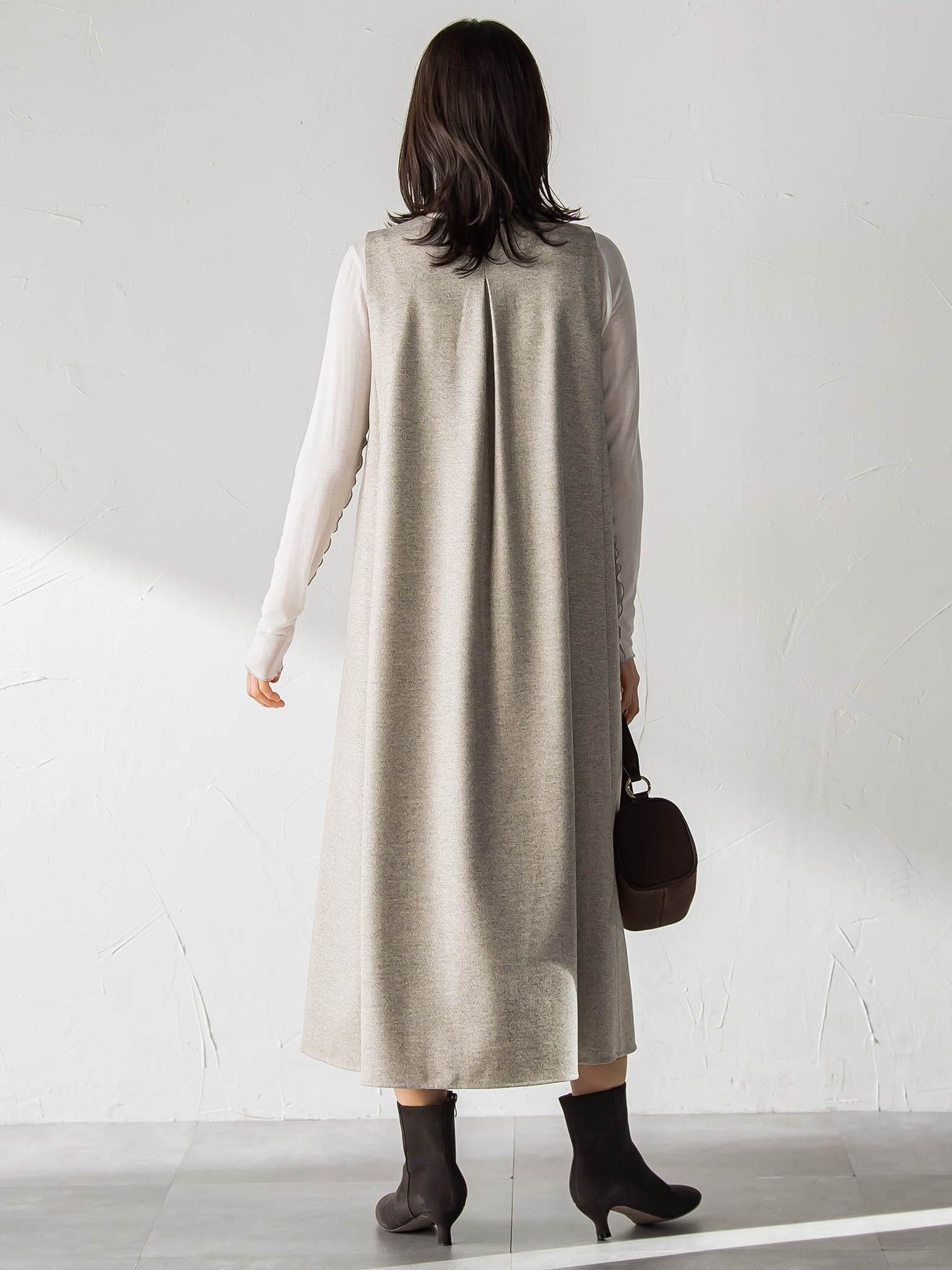 ラメシックツイードワンピース≪洗える≫