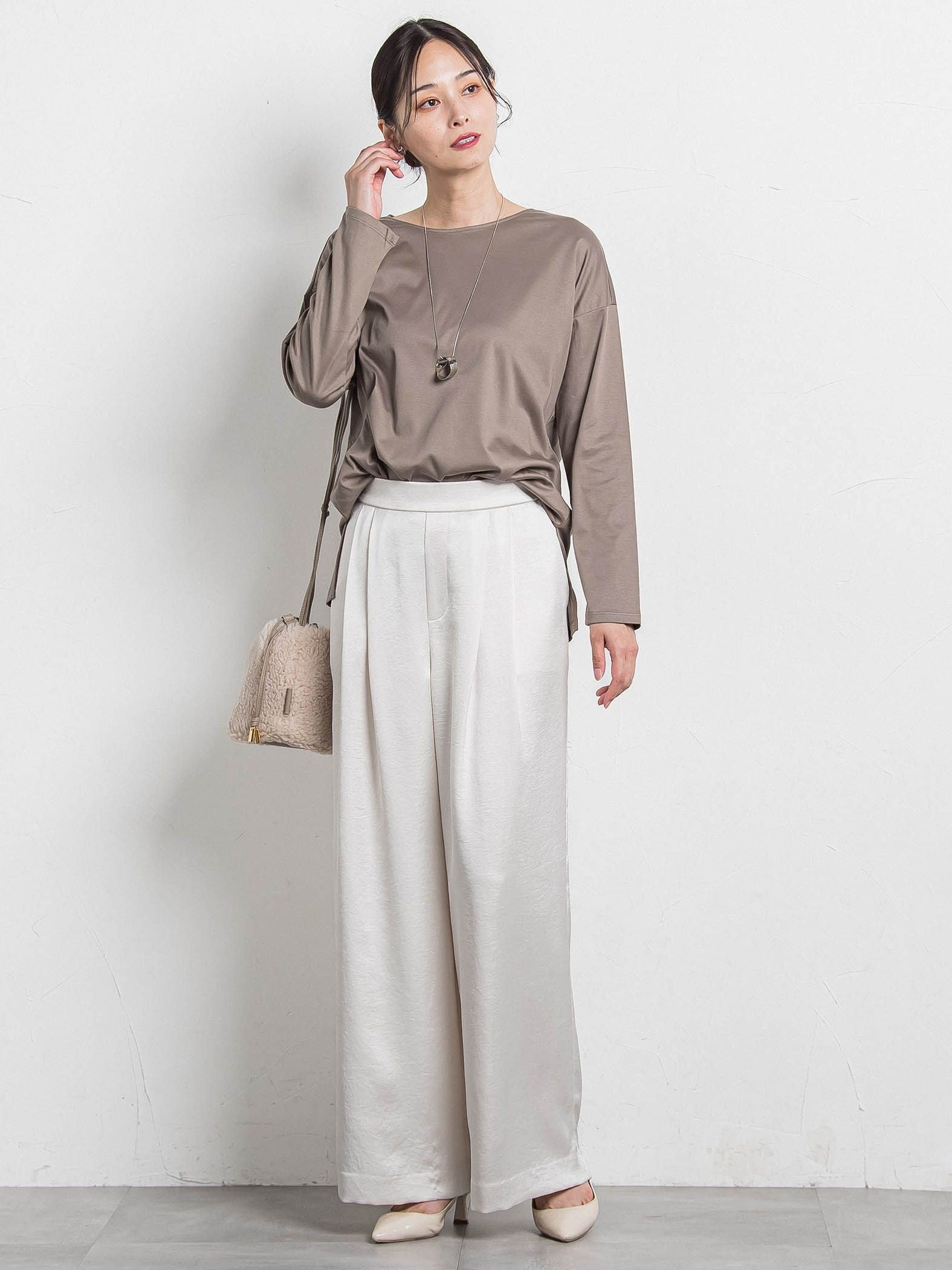 【WEB限定】汗じみ防止大人ロンT ≪3サイズ/洗える≫