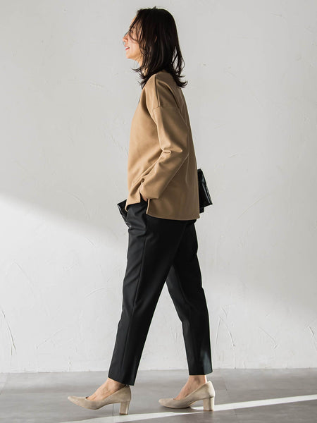 【WEB限定】裏毛布クルーネックプルオーバー≪毛玉防止・ストレッチ≫