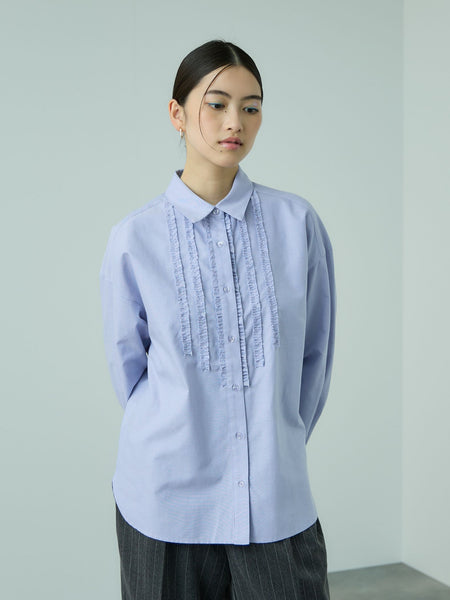 オックスミニフリルシャツ≪手洗い可能≫