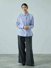 オックスミニフリルシャツ≪手洗い可能≫