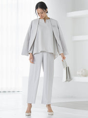 トリクシオンノーカラージャケット≪セットアップ対応/手洗い可能≫